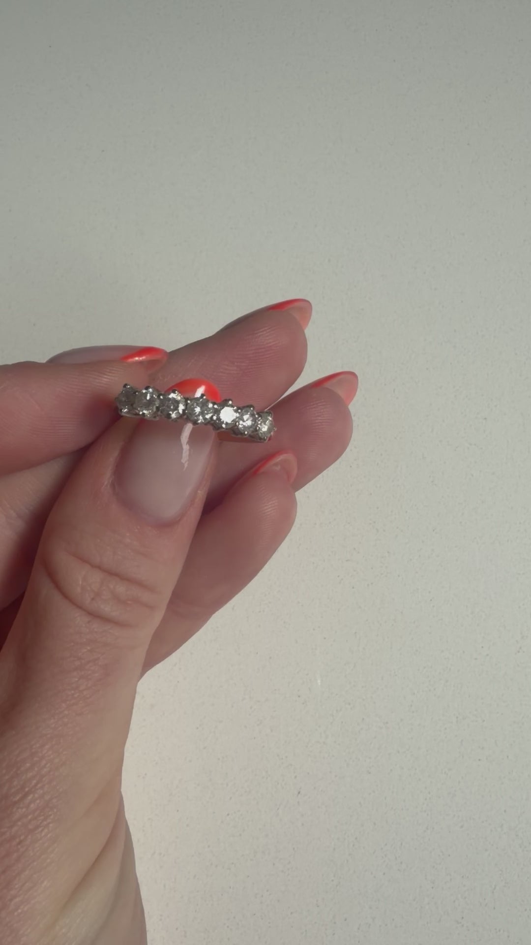 18ct Yellow Gold 1 Carat Diamond Half Eternity Ring