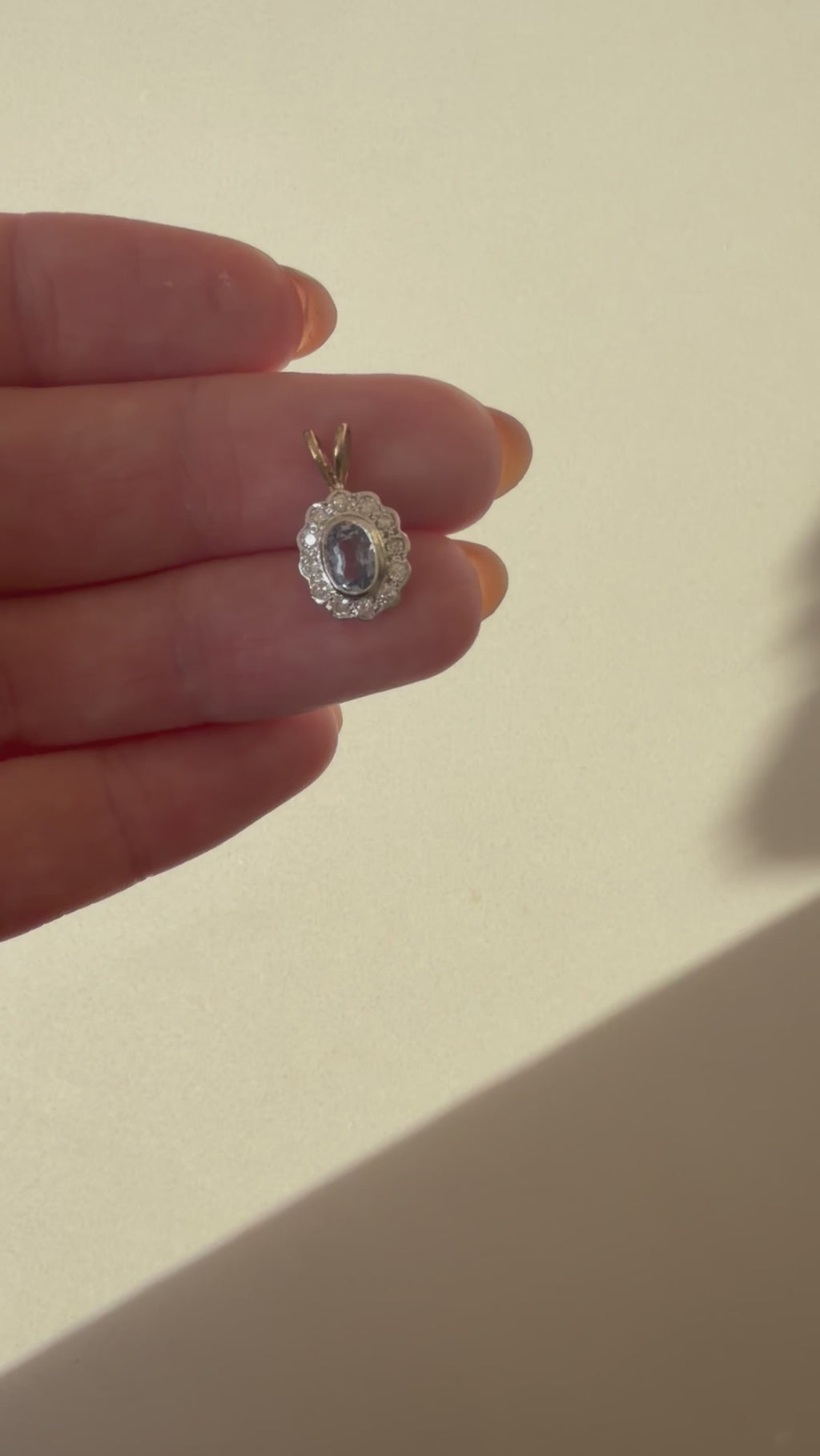 9ct Sapphire and Diamond Pendant
