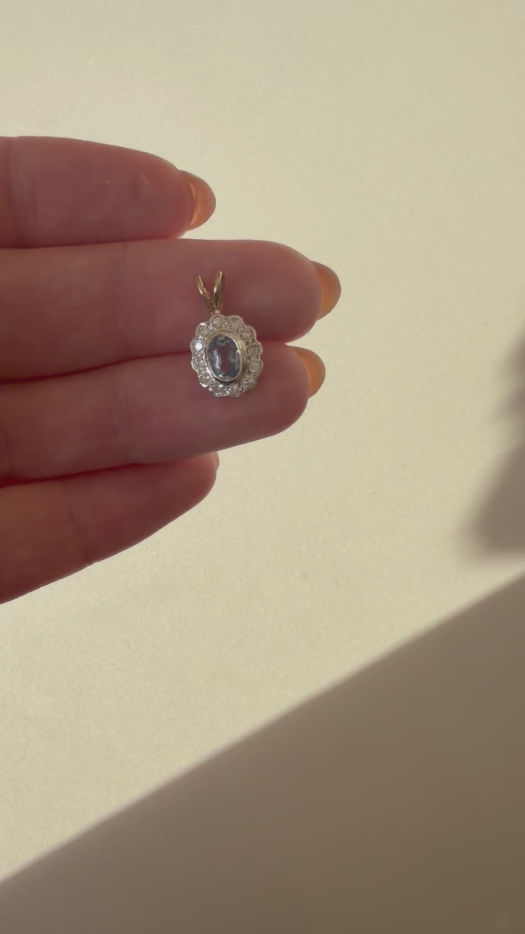 9ct Sapphire and Diamond Pendant