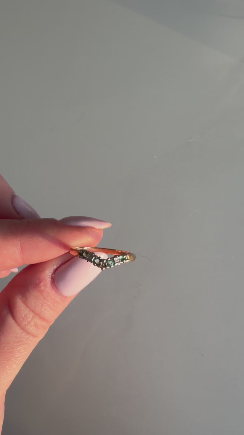 9ct Gemstone Wishbone Ring