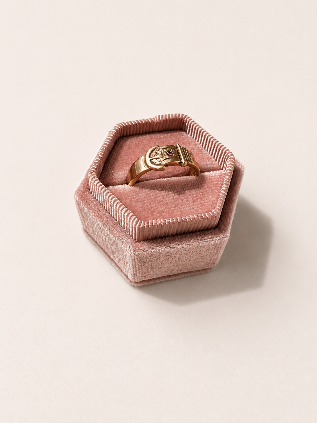 9ct Gold Belt Ring with Ruby