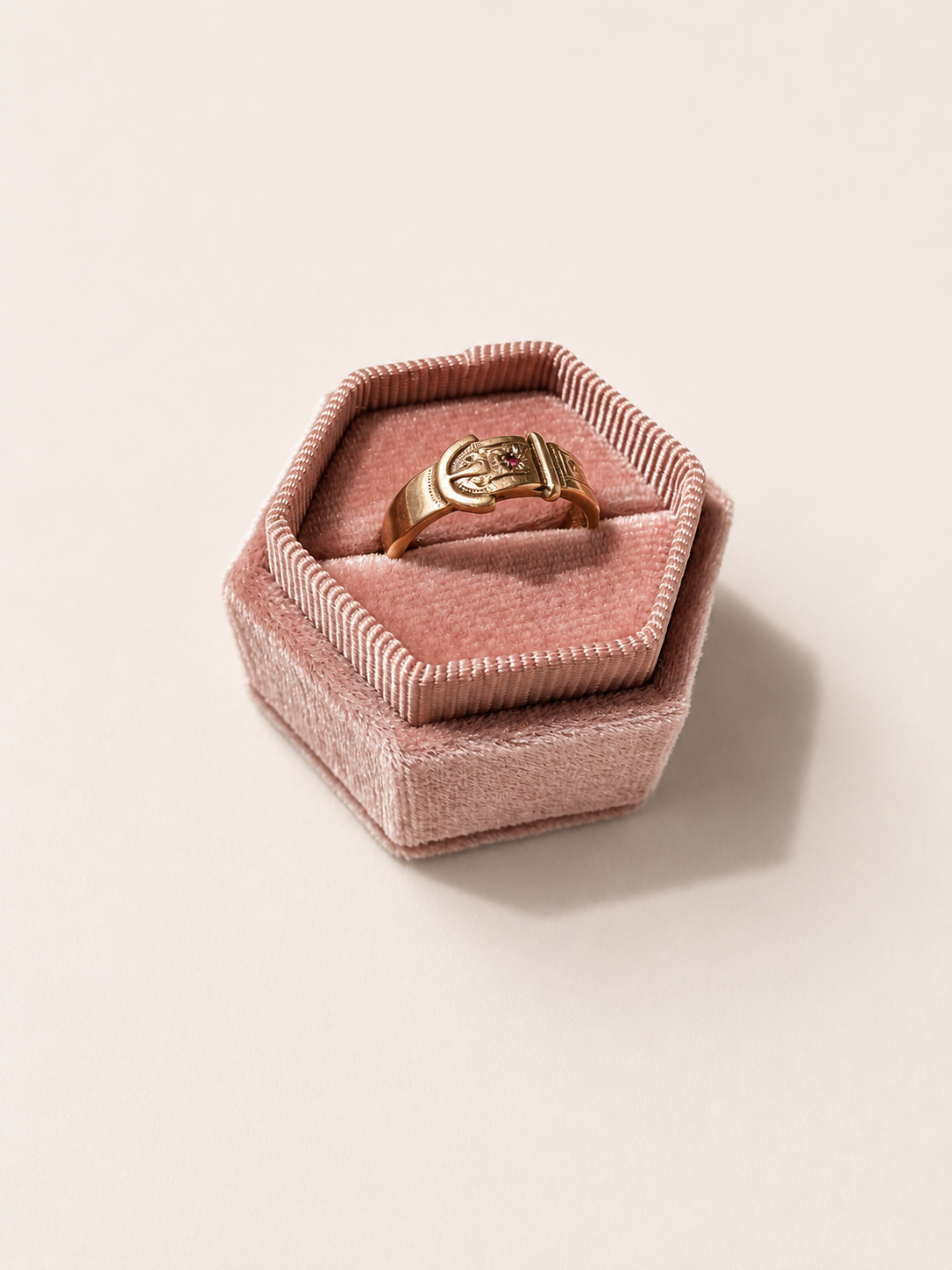 9ct Gold Belt Ring with Ruby