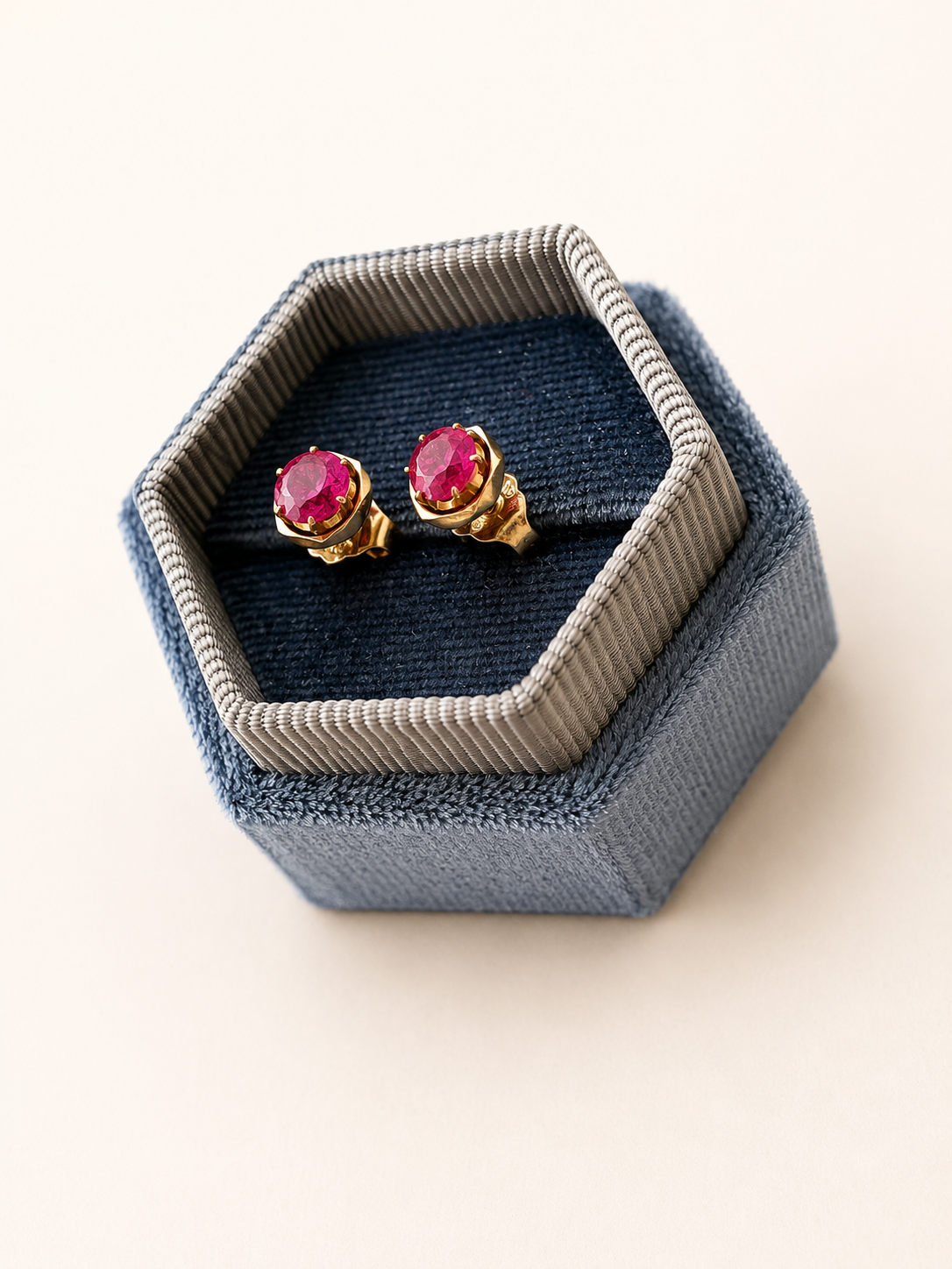 14ct Gold Ruby Stud Earrings