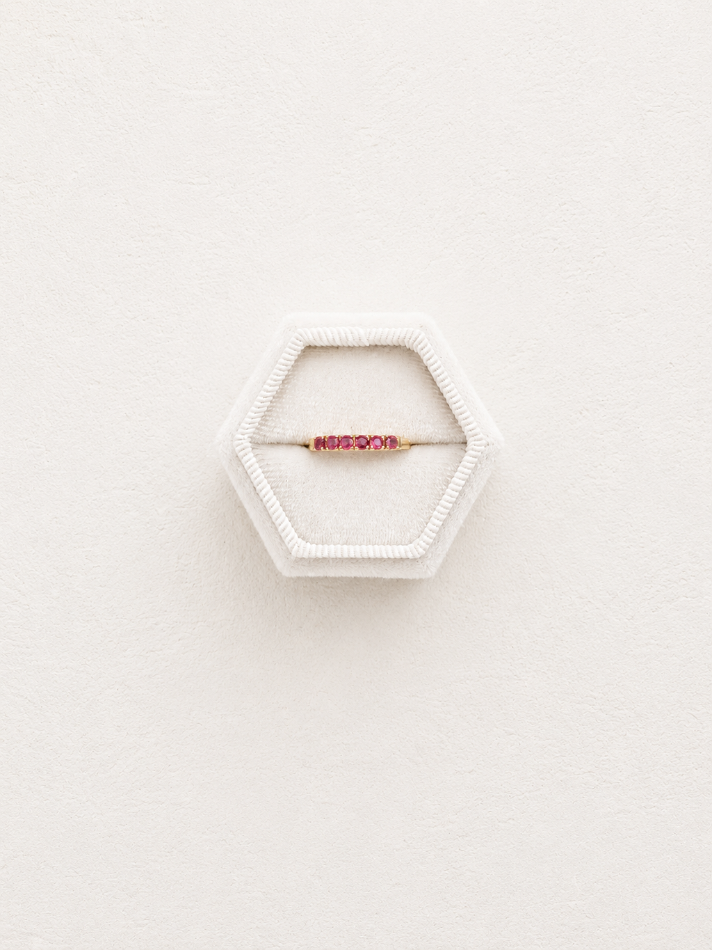 14ct Yellow Gold Ruby Stacking Ring