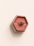 Garnet and CZ 9ct gold ring – vintage fine jewellery – 375 Vintage